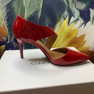 Red Calvin Klein heel